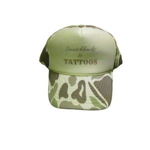 Vintage Nissun Camouflage Snatchbacks & Tattoos Snapback Trucker Hat Cap